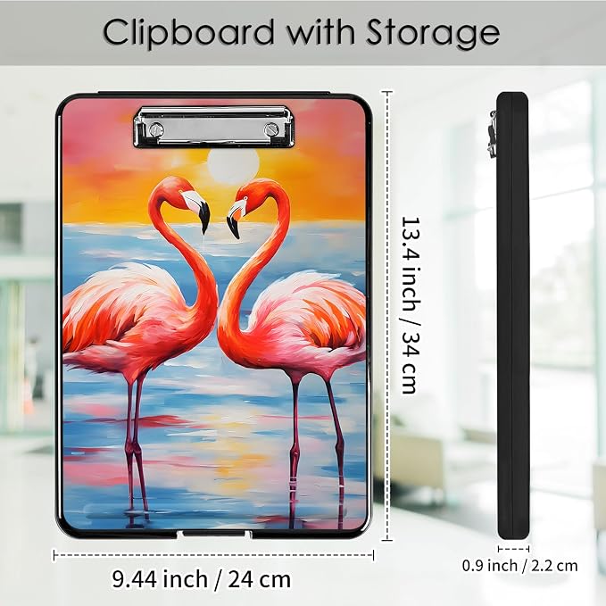 Clipboard with Storage, Office Supplies Nursing Clipboards Folder with Pen - Image 2