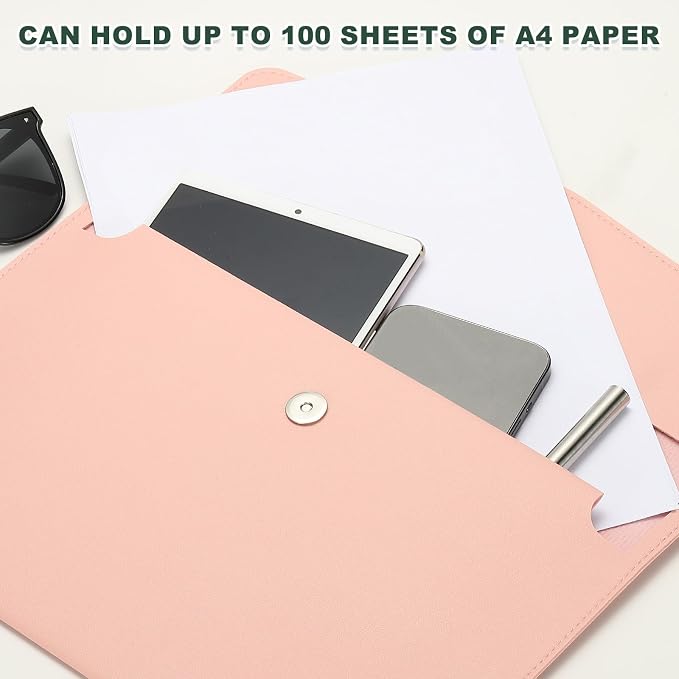 PATIKIL PU Leather A4 File Folder, Document Holder Filing Organizer Portfolio - Image 4