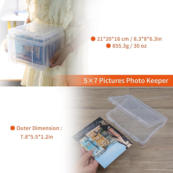 Find Scrapblooms 5×7 Photo Storage Box, Plastic photo keeper - Image 2