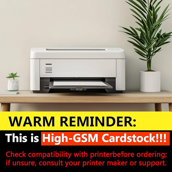 OcePor 100 Sheets White Cardstock 9” x 12”, 92lb/250gsm Black Card Stock - Image 4