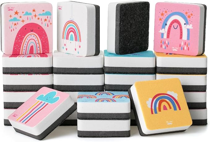 Mr. Pen- Mini Magnetic Dry Erase Erasers, 24 Pack, Boho Style | Small Magnetic by MrPen