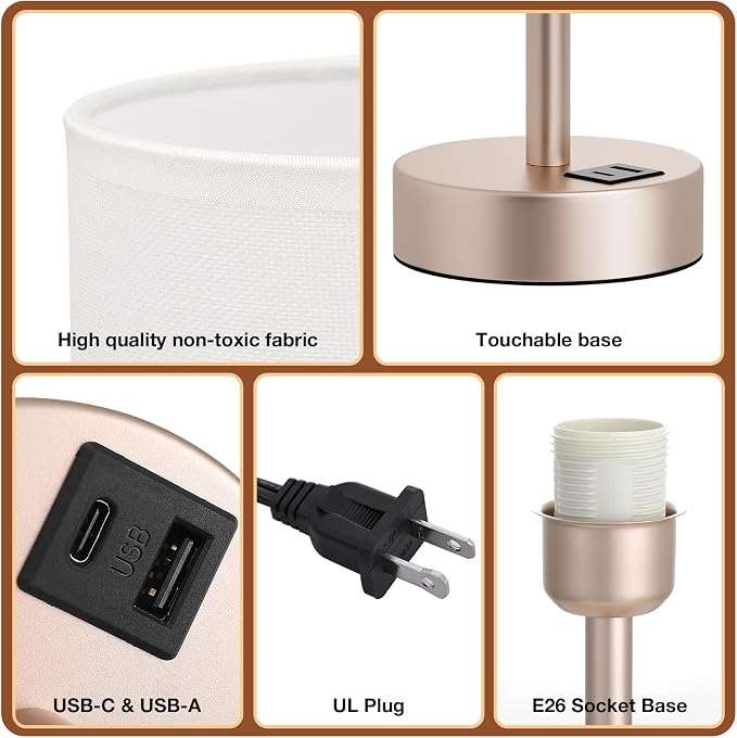 Dicoool Touch Bedside Table Lamp - Image 6