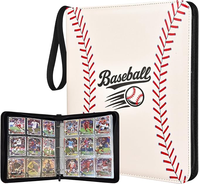 Baseball Card Binder 9 Pocket, 1080 Pockets Trading Card Binder by Unknown
