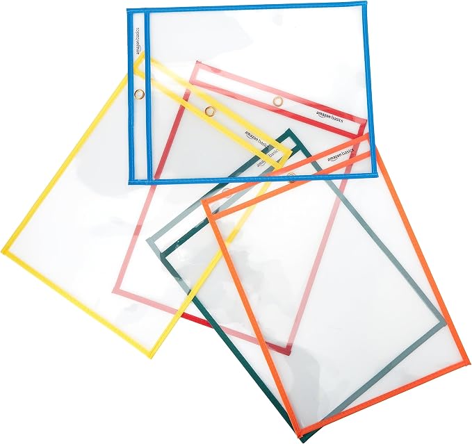 Amazon Basics Heavy Duty Dry Erase Job Ticket Holders, Document Protectors - Image 4