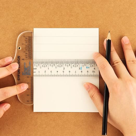 3PCS 6 Inches/15cm Acrylic Clear T-Square Ruler, Inches and Metric, Transparent - Image 6