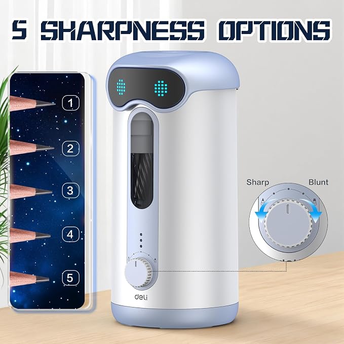 deli Electric Pencil Sharpener, Fully Automatic Pencil Sharpener - Image 4