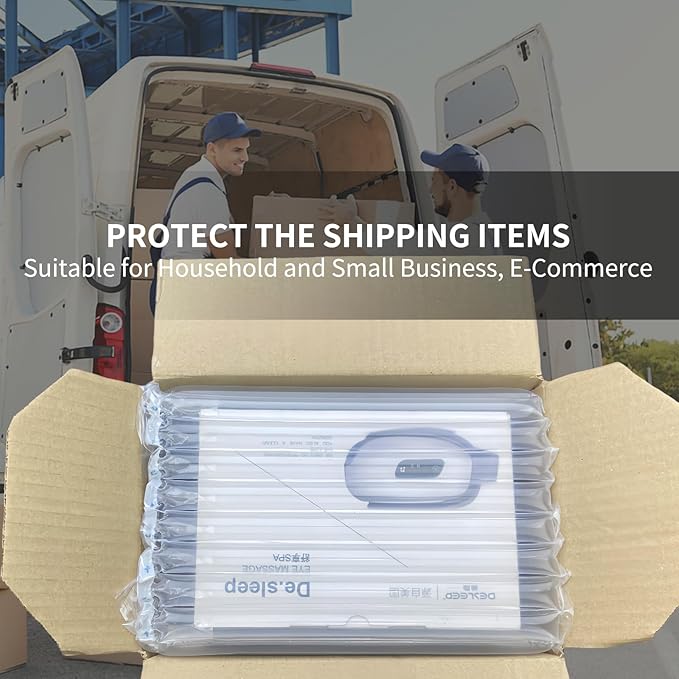 Bubble Cushioning Wrap Roll for Packing 12"x328' Inflatable Bottle Shipping Package Large Air Pillows for Shipping & Moving Heavy Duty Space-saving Packing Material for Fragile Items, 55um