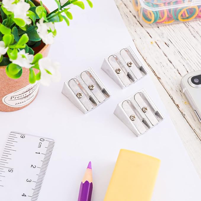 cobee 10 Pcs Pencil Sharpener, Handheld Metal Pencil Sharpener - Image 6