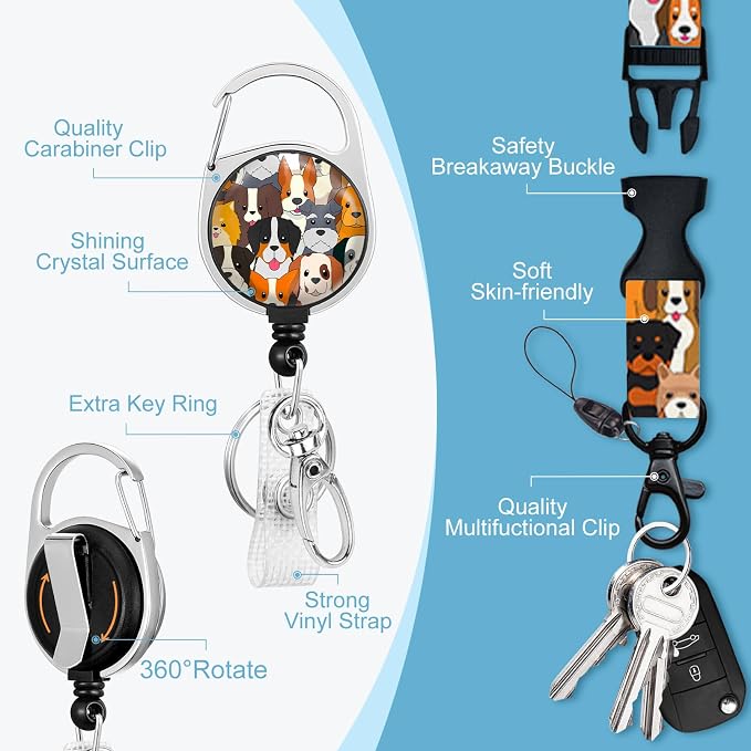 Immaturus Puppy Dogs Lanyards for Id Badges, Cute ID Badge Holder - Image 5