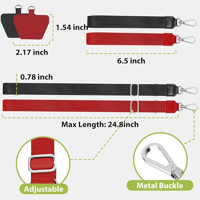 takyu Phone Lanyard, 2 Pack Adjustable Anti-Drop Neck/Wrist Strap - Image 3