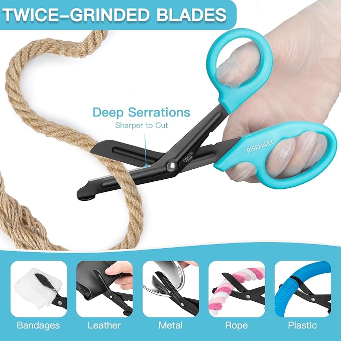 Trauma Shears - RISEMART Medical Scissors Bandage Scissors - Image 3
