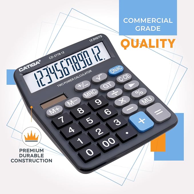 Premium Commercial 12-Digit Large Desktop Calculator - Image 6