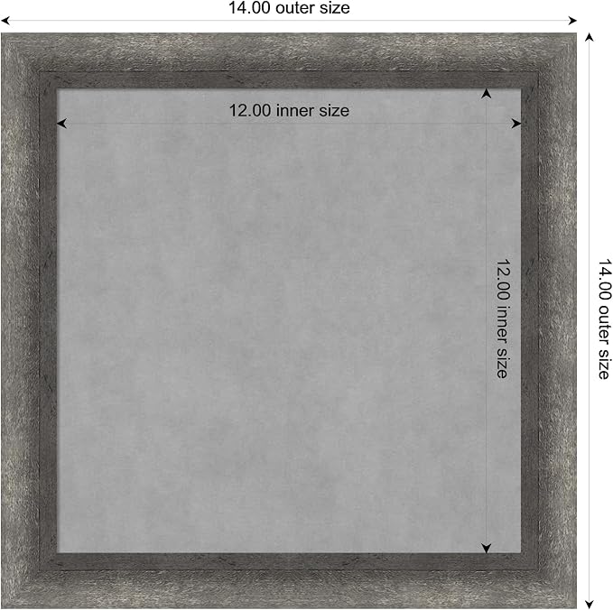 Amanti Art Grey Framed Magnetic Board 14x14 X-Small Vision Board - Image 4