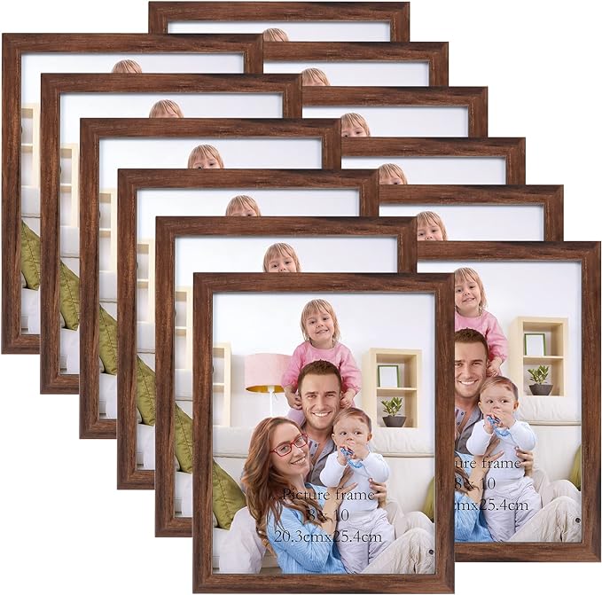 Giftgarden 8x10 Picture Frame Brown Set of 12 by Giftgarden