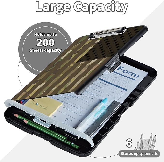 Clipboard with Storage, Clip Boards 8.5X11 with Storage & Pen Holder, Heavy - Image 7