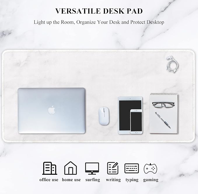 Auhoahsil Extended Mouse Pad, XXL Gaming Mouse Pads, Large Big Mousepad Laptop - Image 2