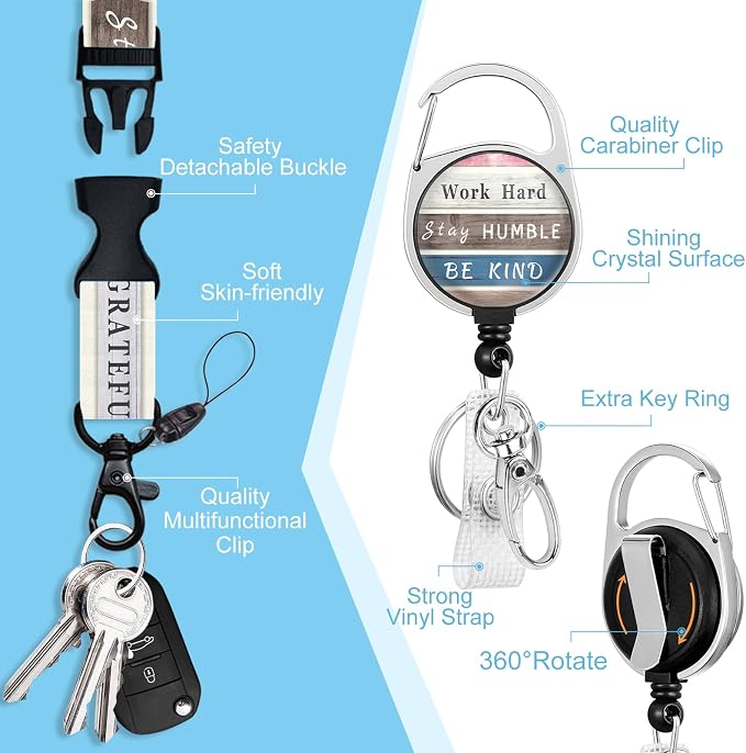 Piefly Lanyards for Id Badges, Inspirational Quote Badge Holder - Image 4