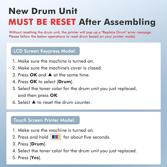 DR229 DR229CL Drum Unit 4-Pack Compatible Replacement for Brother DR229 DR-229CL for MFC-L3780cdw MFC-L3720cdw HL-L3220cdw HL-L3280cdw HL-L3295cdw DCP-L3560cdw Printer (Black Cyan Magenta Yellow)-DeskLoop Office