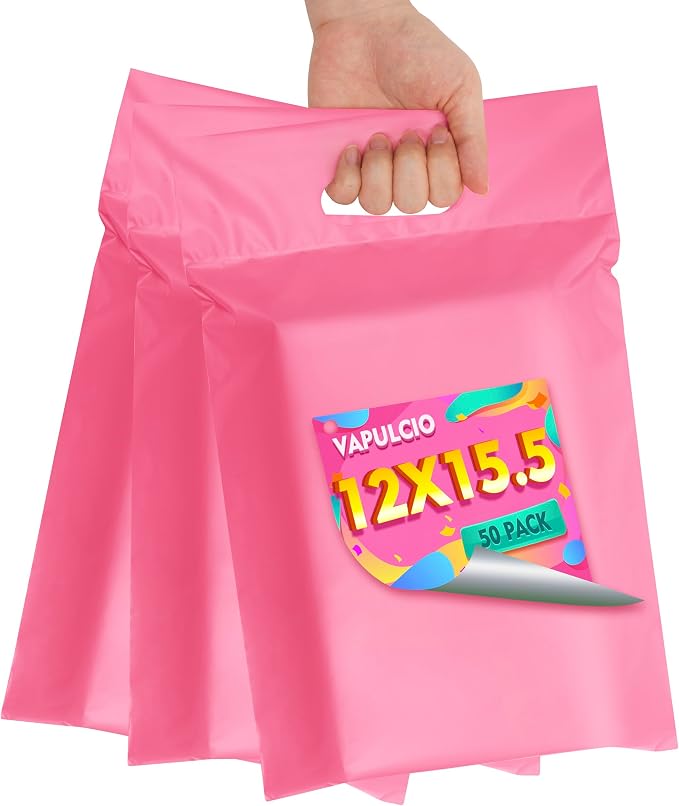 Poly Mailers 12x15.5 inch 50 Pcs, Upgrade Design Tamper Proof Mailers Poly Bags by VAPULCIO