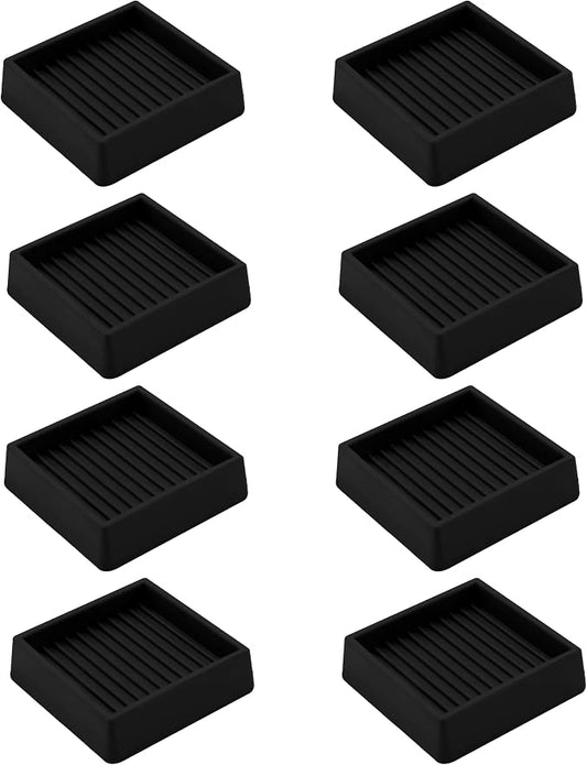 2.5X2.5 Rubber Caster Cups, Non Slip Furniture Pads, Anti-Slip Gripper by VOCOMO