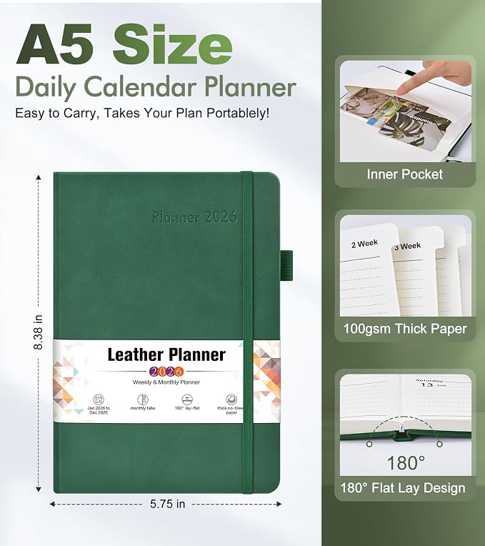 2026 Weekly & Monthly Planner, 12 Months Hardcover Planner from January 2026 - Image 5