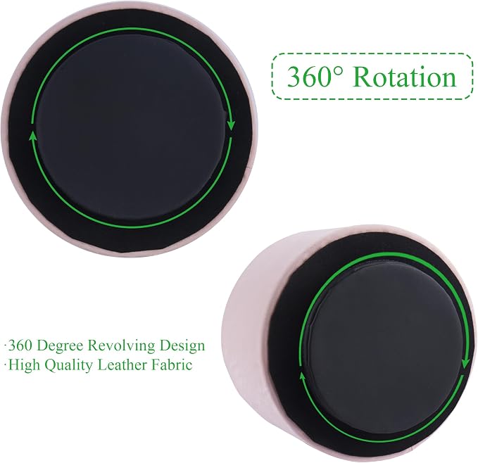 Hennaja Round Leather Art Supply Organizer, Remote Control Holder, 360 Degree - Image 4