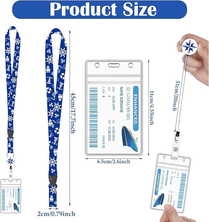 4-Pack Cruise Lanyards for ID Badges - Image 3