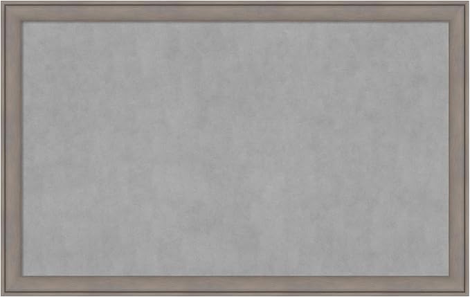 Amanti Art Grey Framed Magnetic Board 27x43 Large Vision Board by AmantiArt