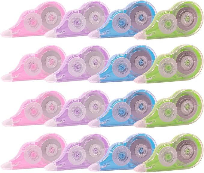 Tramboo 16 Pcs 39.4 Ft Colorful Correction Tape, Teacher Supplies, Office and by Unknown