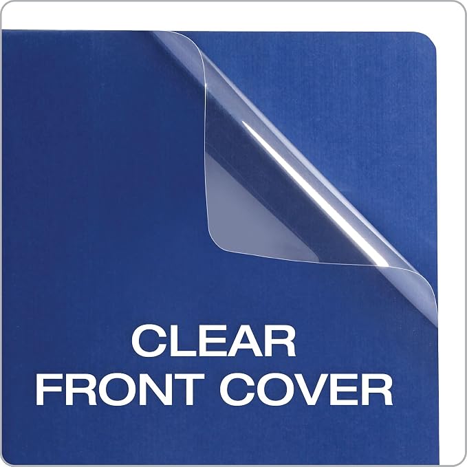 Oxford Linen Clear Front Report Cover, Letter Size, 5 per Pack - Image 3