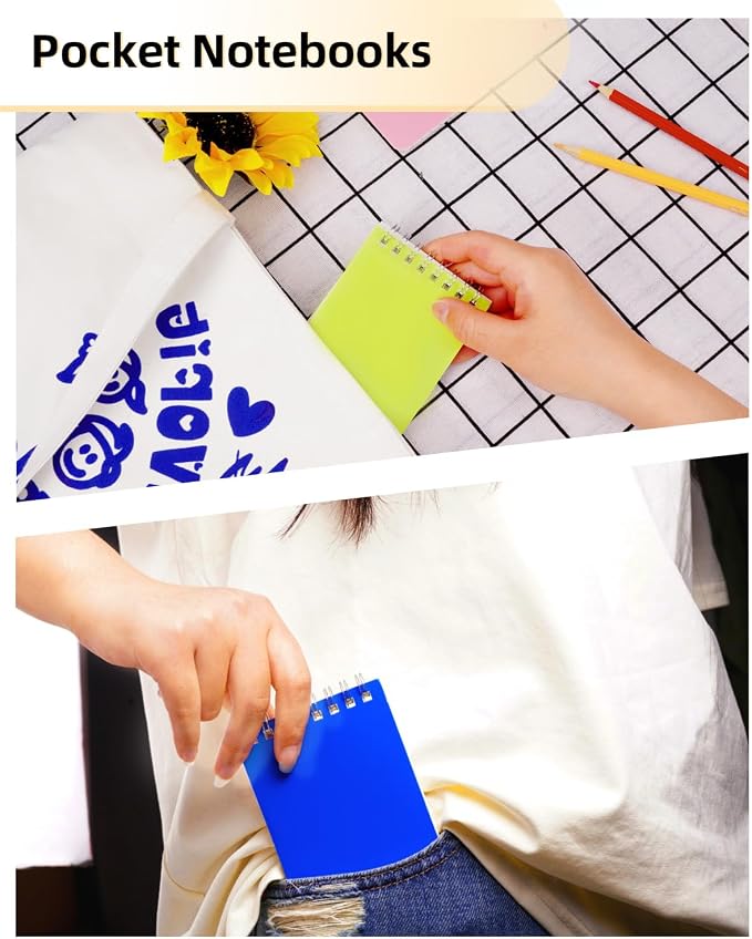 Dynta Mini Spiral Notebooks Bulk 3x5 Inch Memo Pads, 30 Packs Small Notepad Top - Image 6