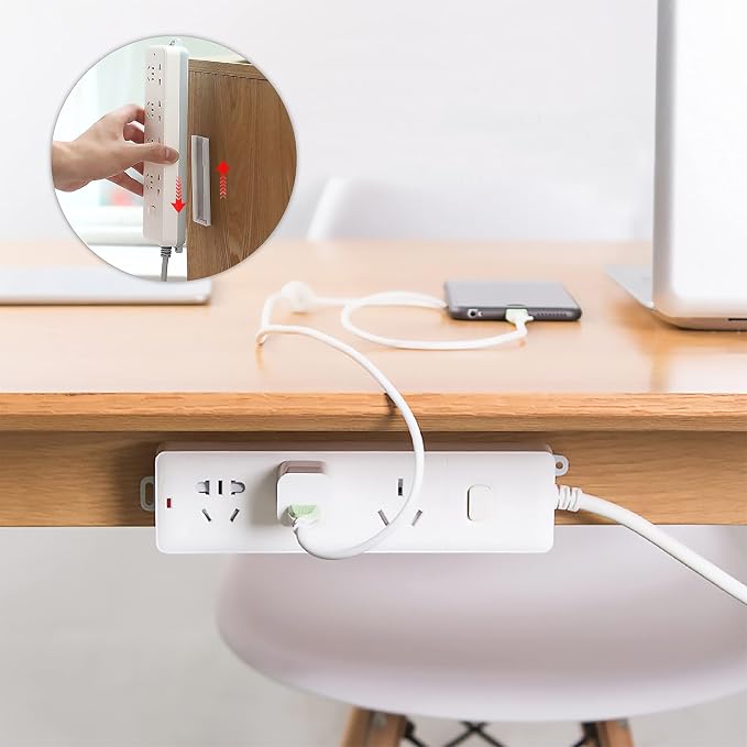10-Pack Adhesive Punch-Free Socket Holder, Self Adhesive Desktop Socket Fixer - Image 7
