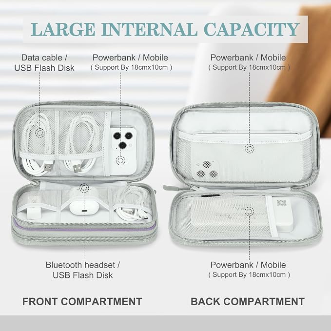FYY Electronic Organizer, Travel Cable Organizer Bag Pouch Electronic - Image 3