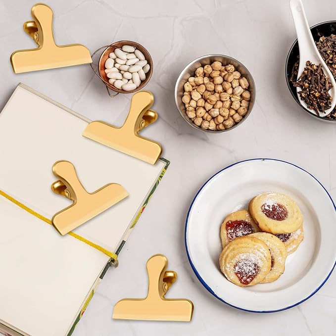 20 Pack 3 Inch Wide Stainless Steel Chip Clips Food Bag Clips Heavy Duty Bag - Image 6