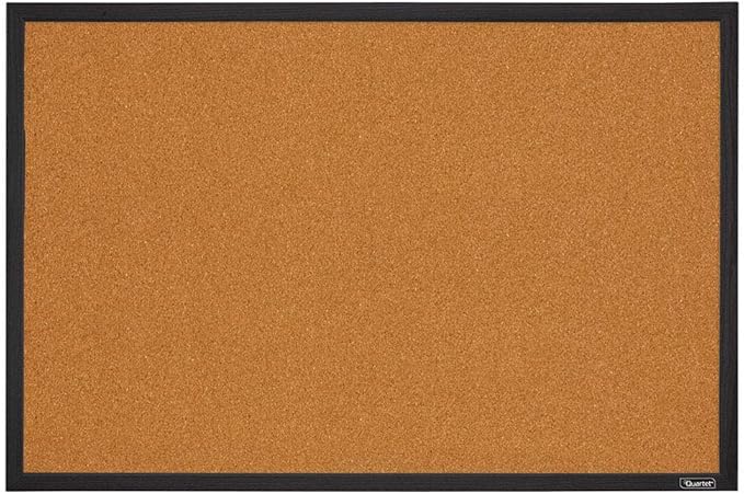 Quartet Cork Bulletin Board, Framed Corkboard, Message Board, Vision Board by Quartet