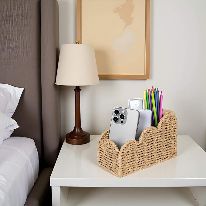 CubesLand Bedside Table Desk Organizer Caddy, Remote Pen&Pencil Holder Cup - Image 2