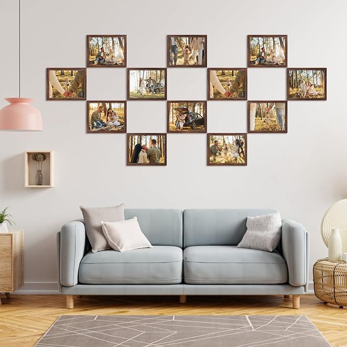 Giftgarden 8x10 Picture Frame Brown Set of 12 - Image 7