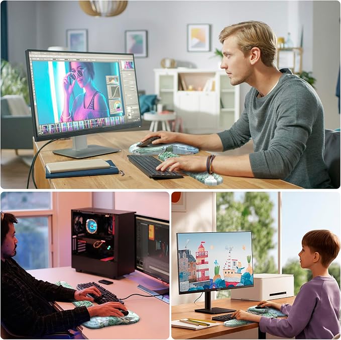 Ergonomic Mouse Pad Wrist Rest, 2 in 1 Keyboard Pad - Image 7