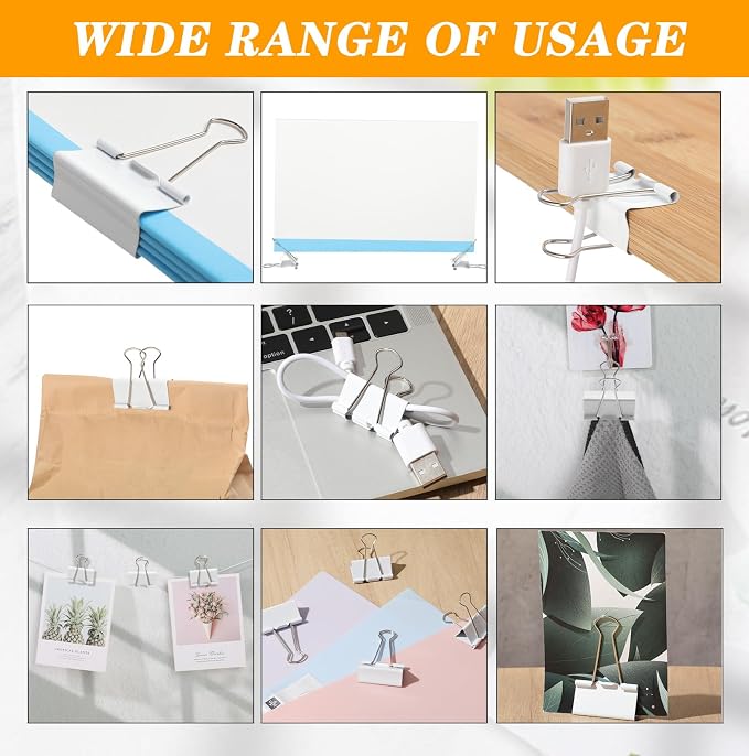 Jetec Extra Large Binder Clips Bulk 2 Inch Metal Jumbo Binder Clips Office - Image 3