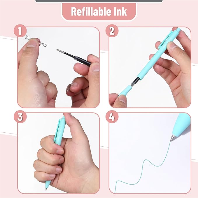 Mr. Pen- Retractable Gel Pens, 12 Pack, Fast Dry, Smooth Writing, Cute Pens - Image 4