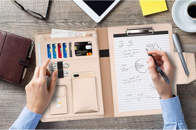 Toplive Portfolio Case, Conference Folder Executive Business Padfolio - Image 6