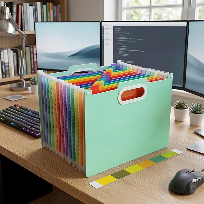 Comix Expanding File Folder, 13 Pockets Accordion File Organizer, Letter/A4 - Image 5