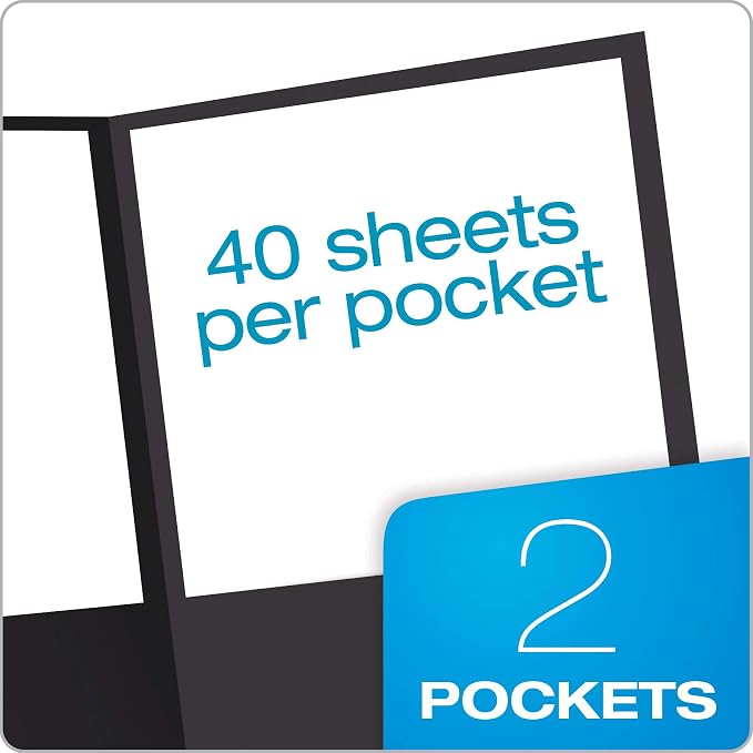 Oxford Monogram Executive Twin Pocket Folders, Letter Size, 4 Pack - Image 2