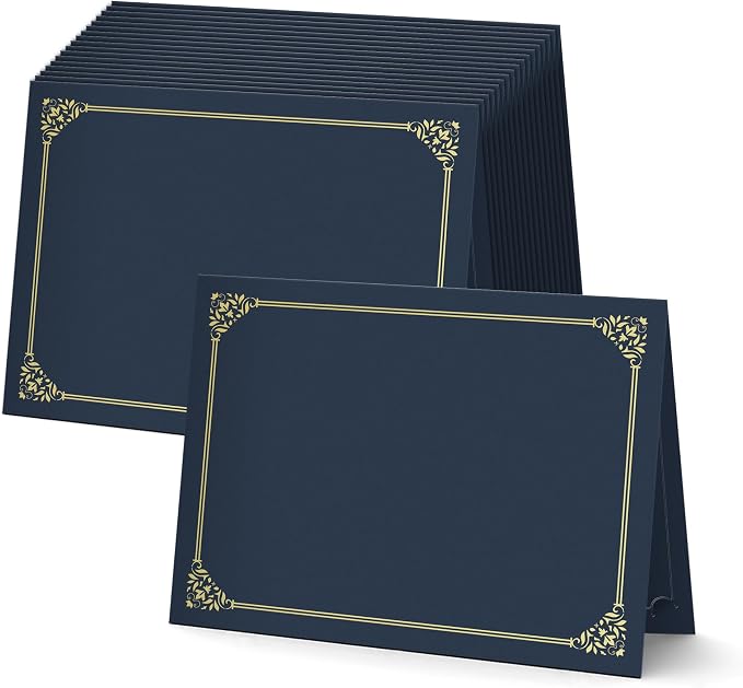 BELLE KR® Blue Certificate Folders 8.5 x 11, Documents and Diplomas by BELLEKR