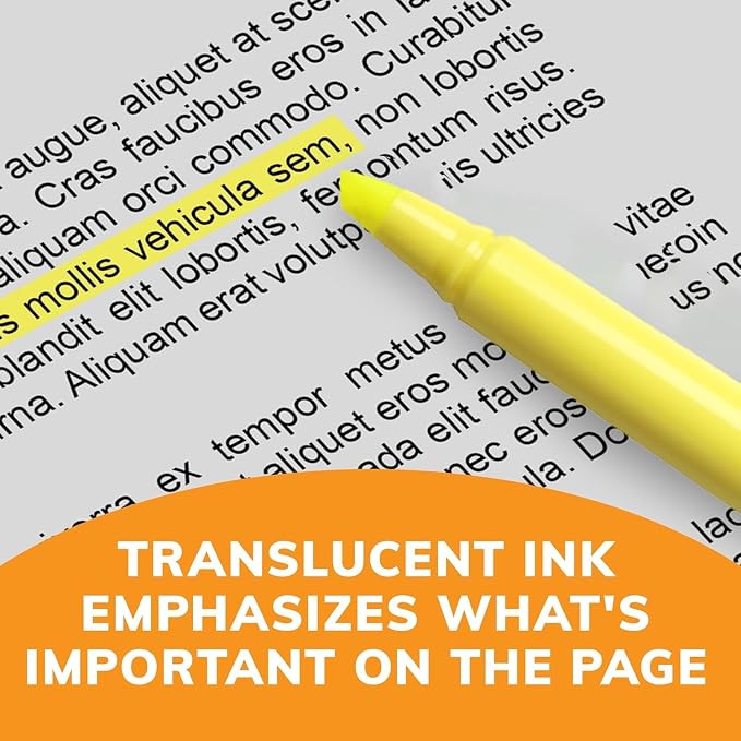 BIC Brite Liner Yellow Highlighters, Chisel Tip, and Document Highlighting. - Image 6