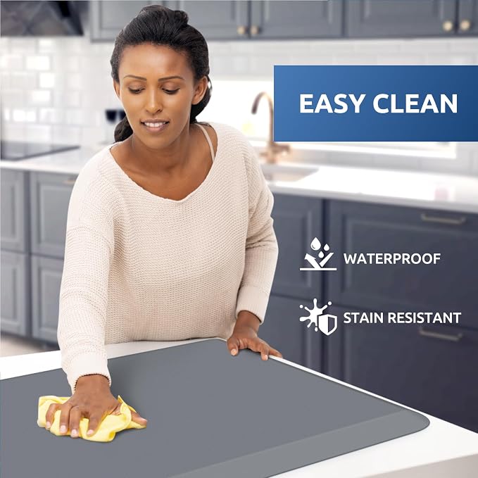 KitchenClouds Kitchen Mat Cushioned Anti Fatigue Rug 22"x36" Water Resistant - Image 3