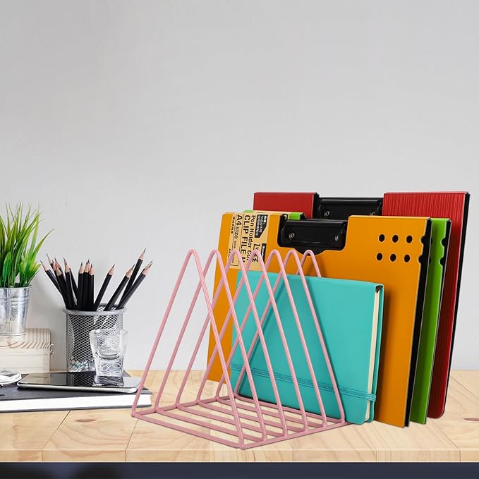 EASEPRES Vinyl Record Holder Storage, 9 Slot Metal Magazine Book Album Display - Image 7