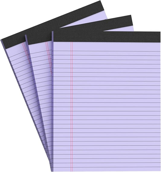 AILZFEI Purple Legal Pad Note Pads 8.5 x 11 inch, Wide Ruled, 30 Sheets/Pad by Unknown