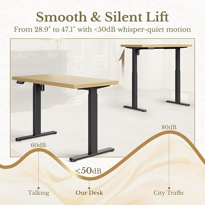 ErGear Height Adjustable Electric Standing Desk, 47.2 x 23.6 Inches Sit Stand - Image 6