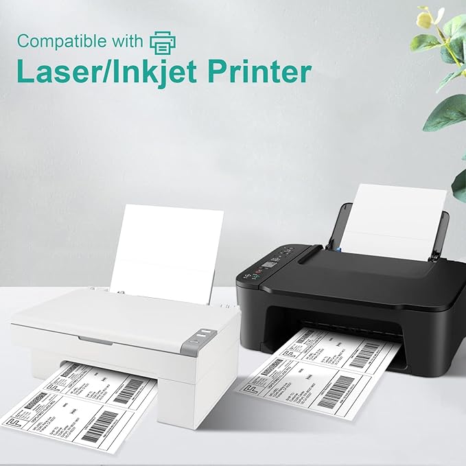 MFLABEL Half Sheet Label Laser/Ink Jet Shipping Label 8.5 x 11 Inches Packaging Labels, Address Labels for Laser & Inkjet Printers, 2500 Count(1250 Sheets)-DeskLoop Office